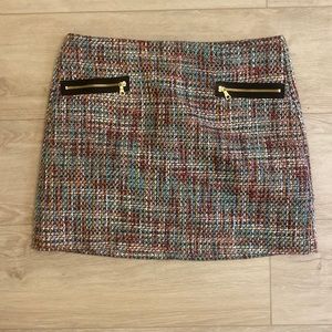 Loft mini tweeted skirt